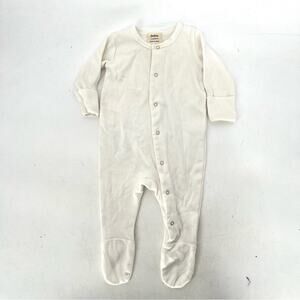 Owlivia White Cotton Sleeper Pajamas Size 3-6 months